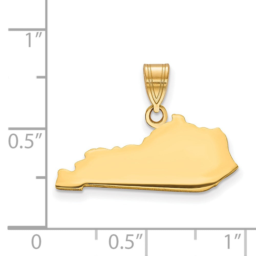 Sterling Silver/Gold-plated Kentucky State Pendant