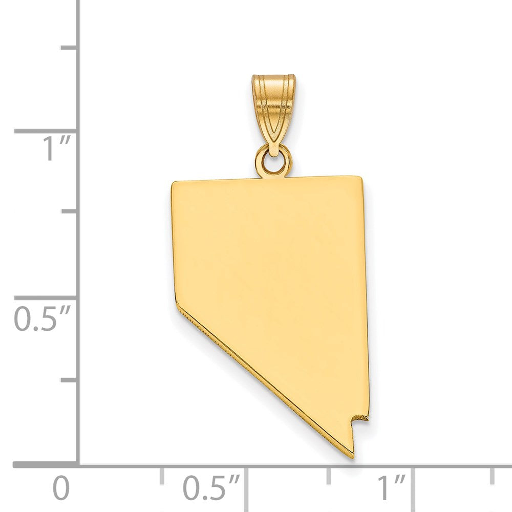 Sterling Silver/Gold-plated Nevada State Pendant