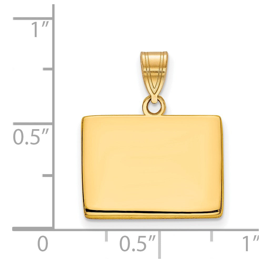 Sterling Silver/Gold-plated Wyoming State Pendant