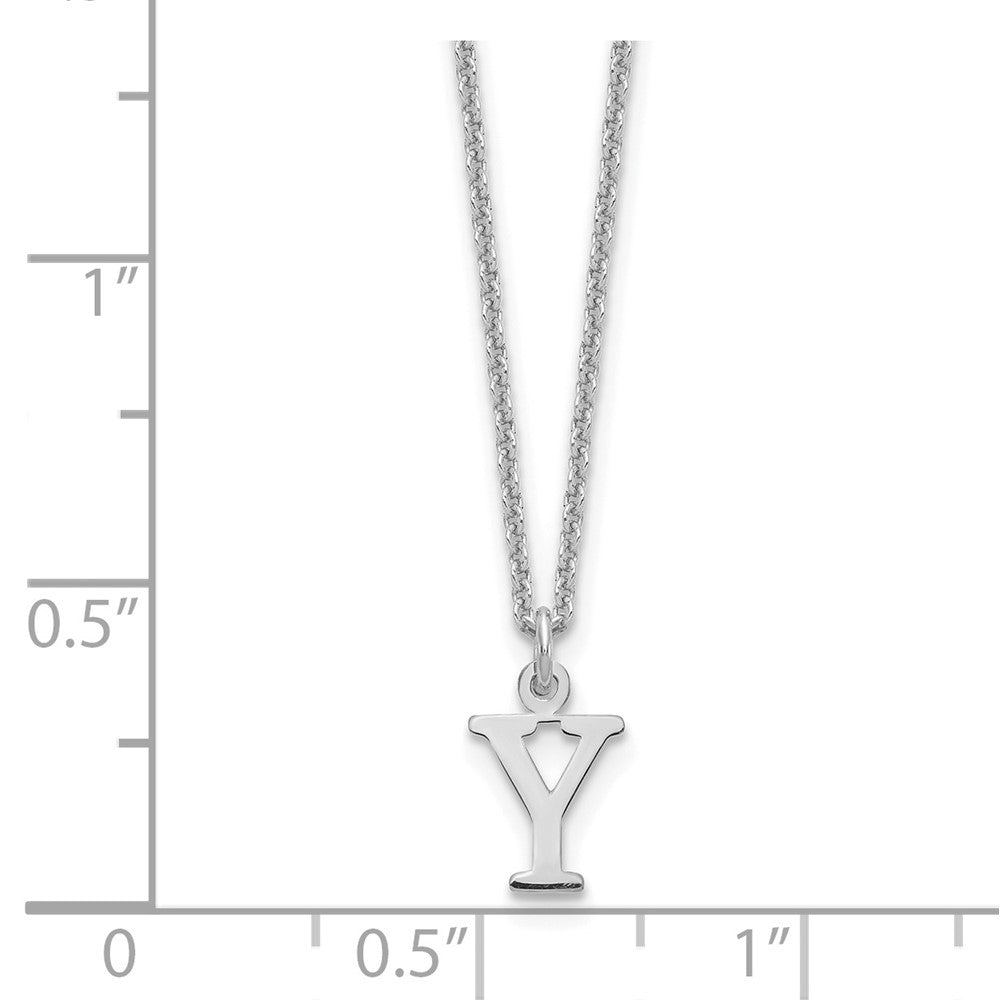 14KW Cutout Letter Y Initial Necklace