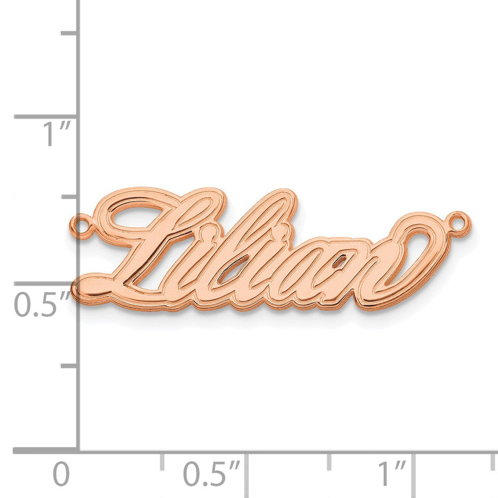 Sterling Silver/Rose-plated Etched Name Plate