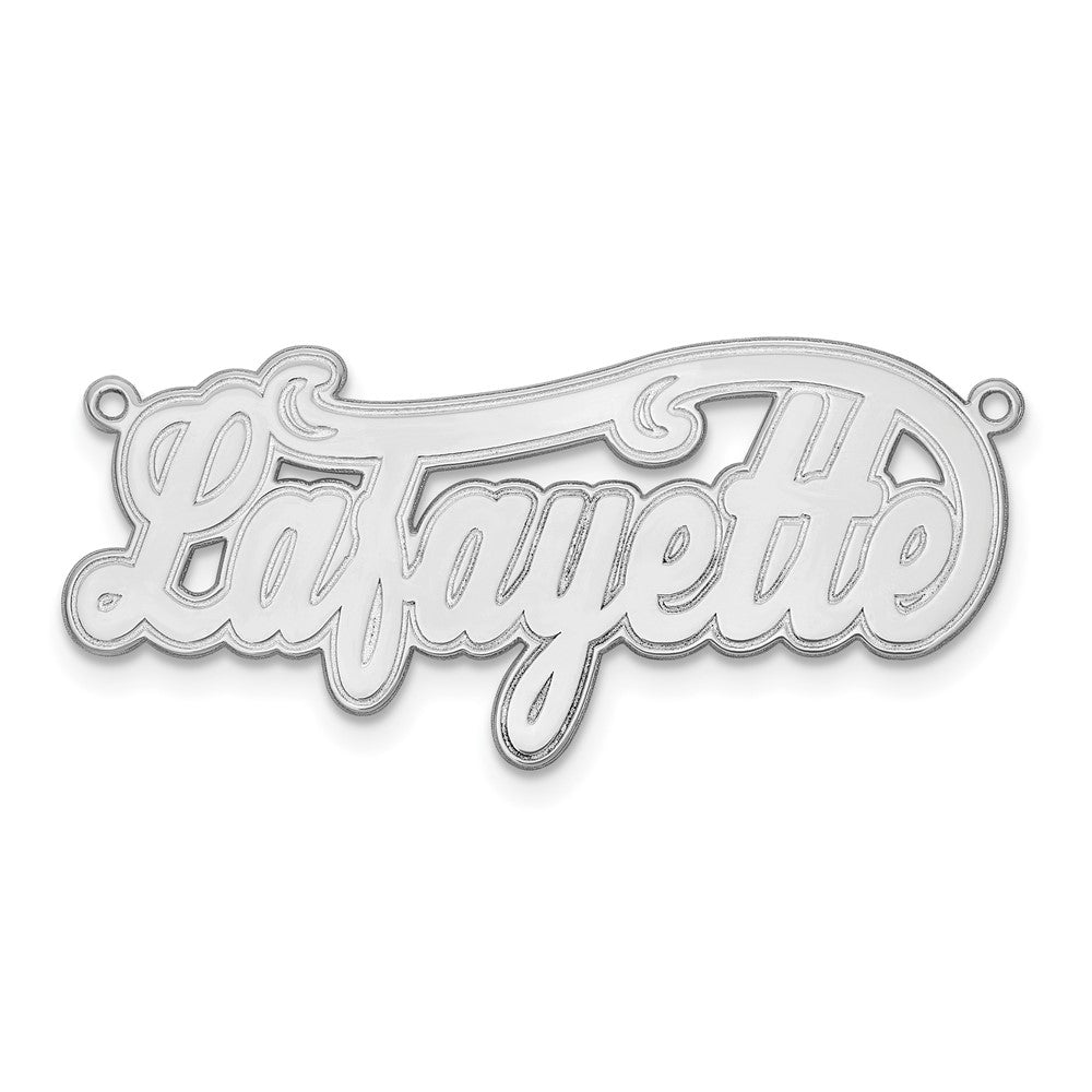 14k White Gold Etched Name Plate