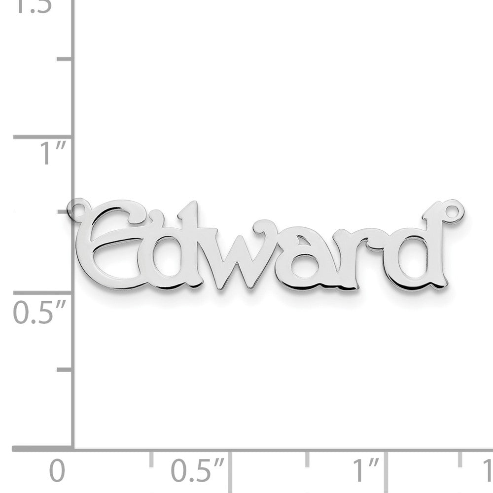 10k White Gold Polished Name Plate