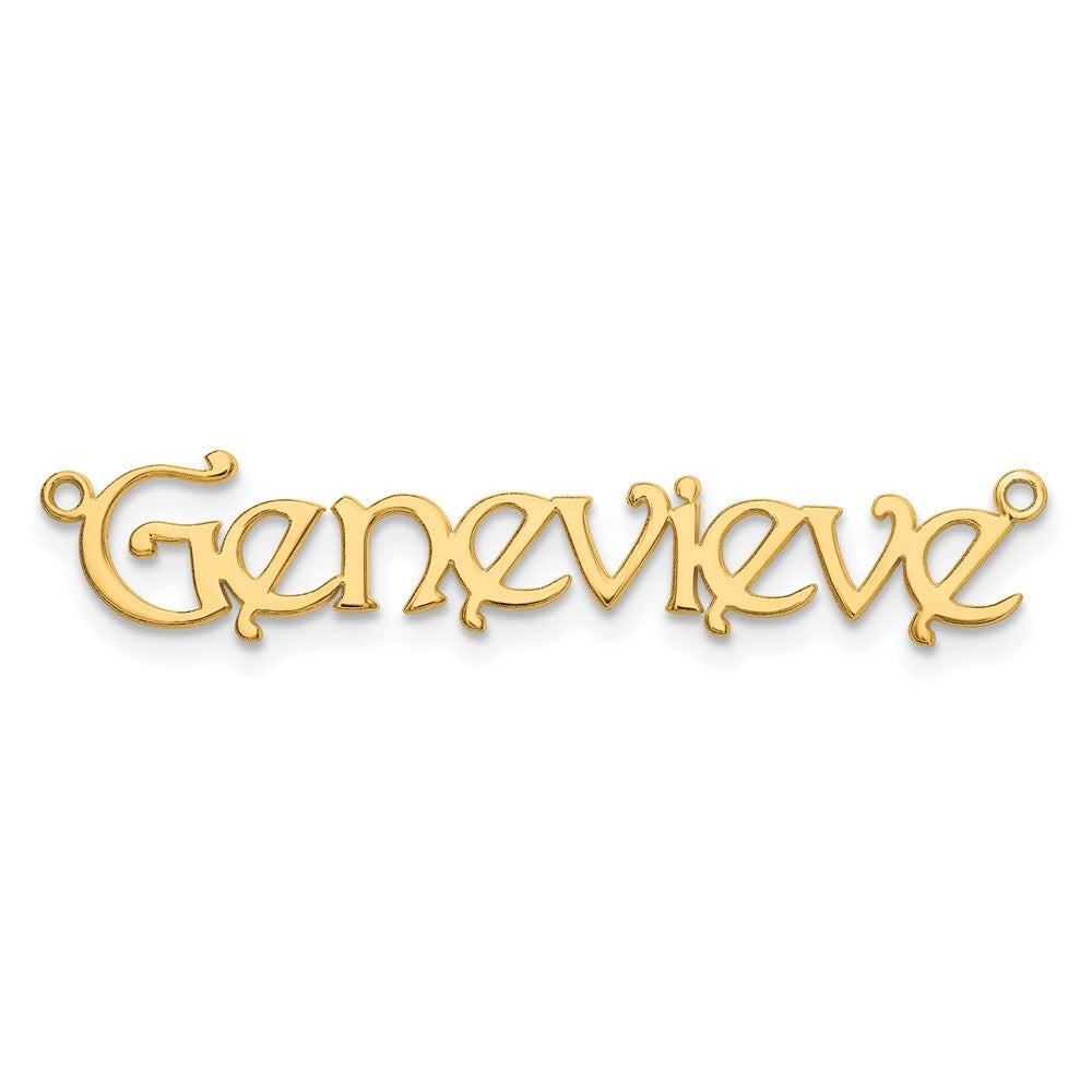 Sterling Silver/Gold-plated Name Plate