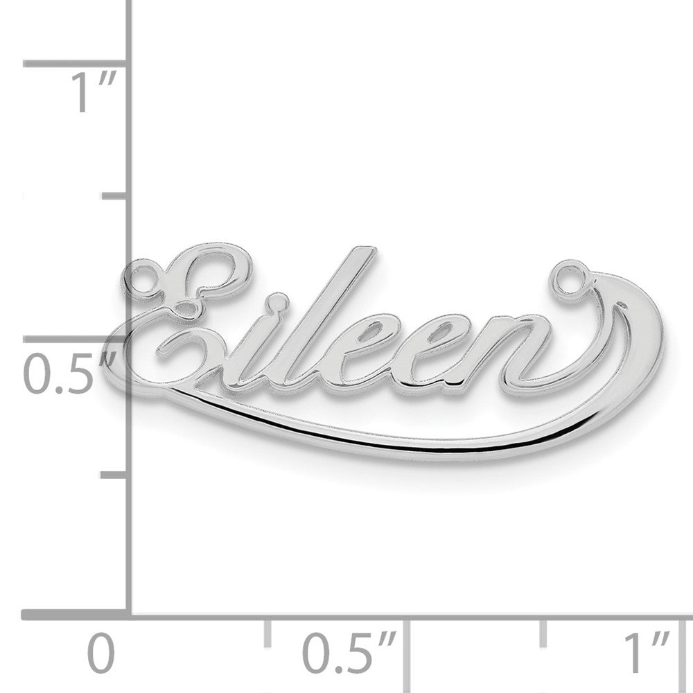 14k White Gold Small Swoop Name Plate