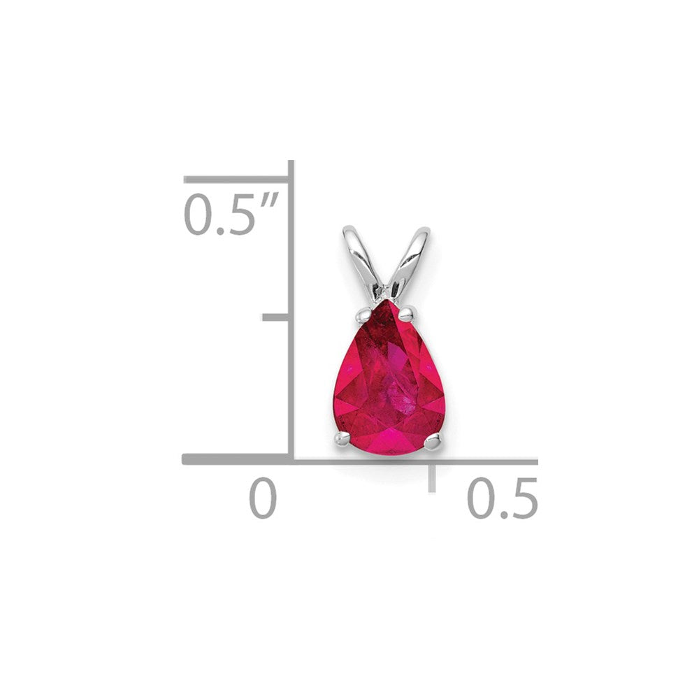 14k White Gold Ruby pendant