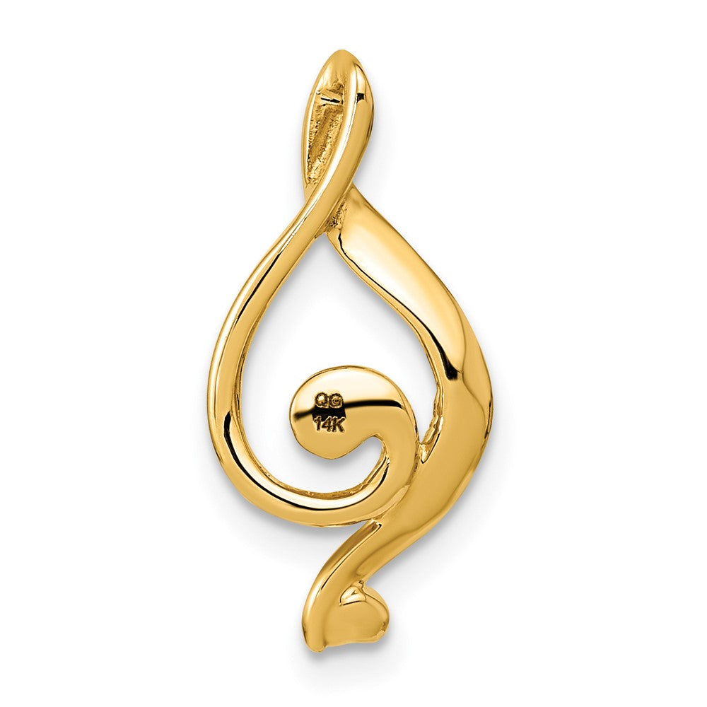 14k 5.5mm White Round Freshwater Cultured Pearl AAA Diamond Pendant
