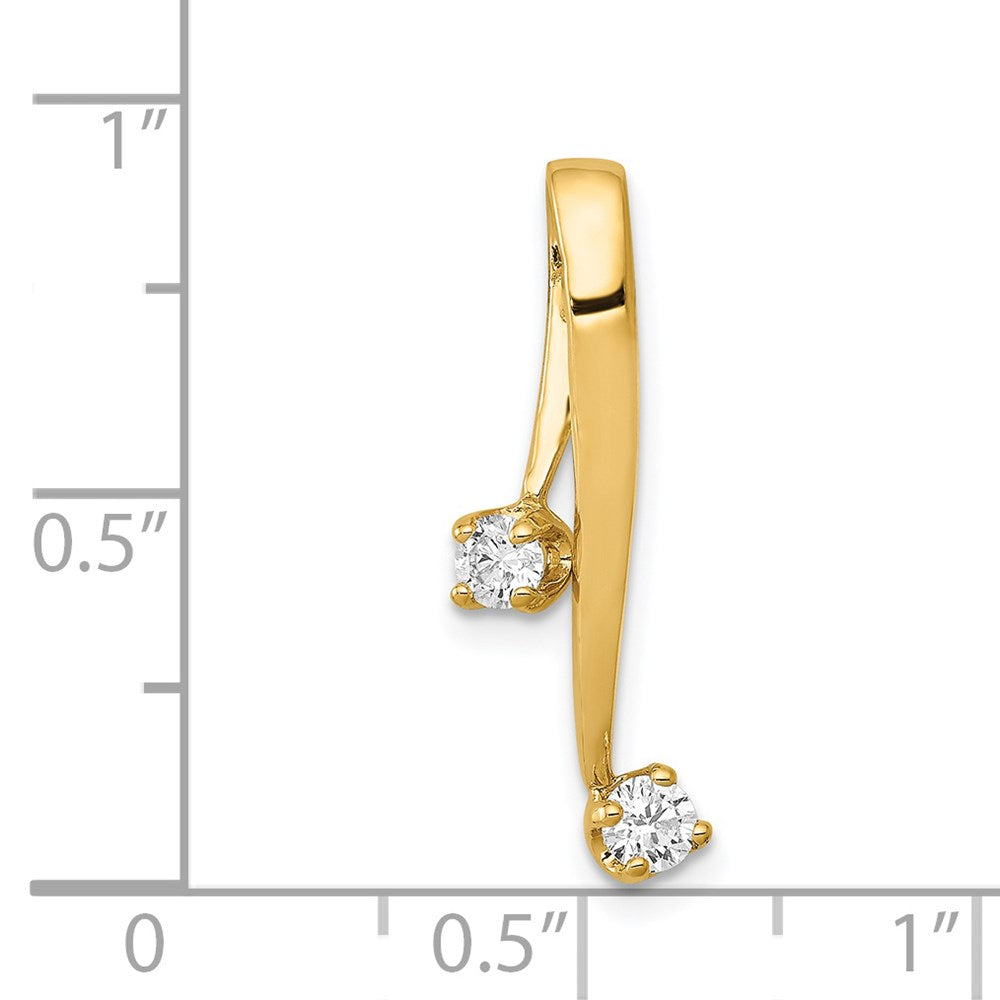 14k A 2-3.0mm Diamond Chain Slide