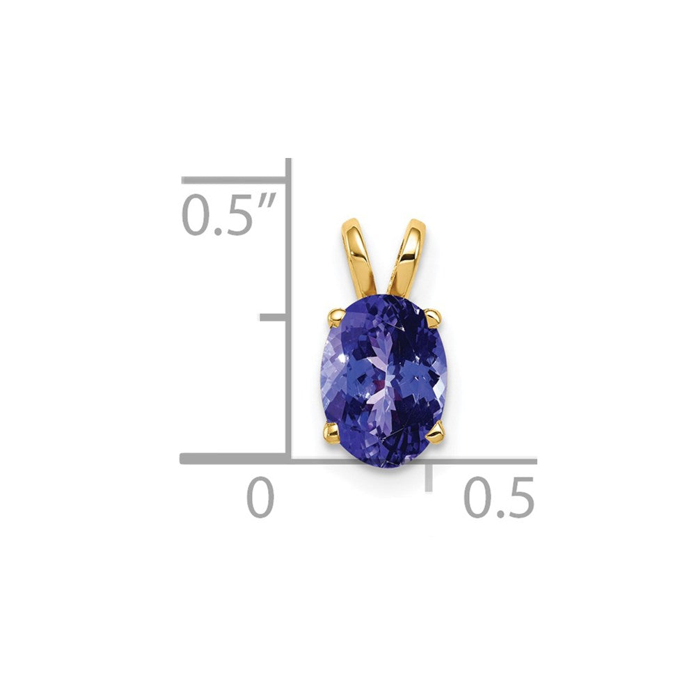 14k 8x6mm Oval Tanzanite pendant