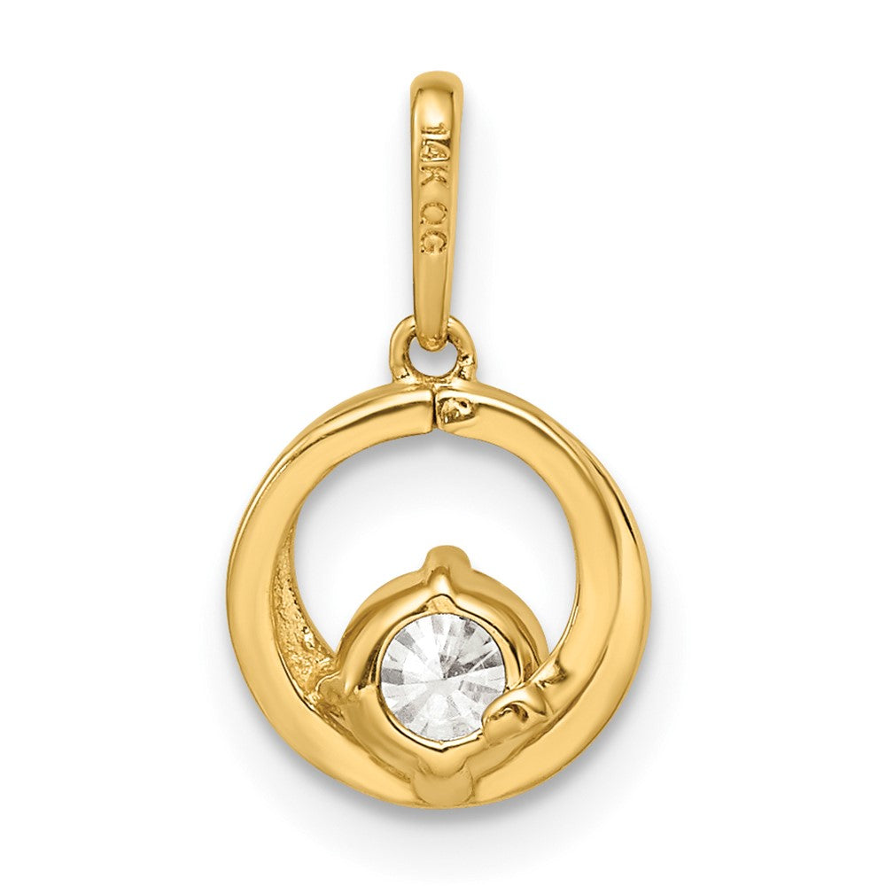 14k CZ Pendant