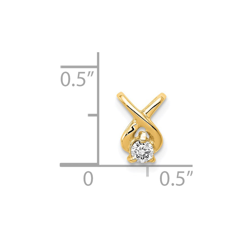 14k 2.9mm AAA Diamond Chain Slide