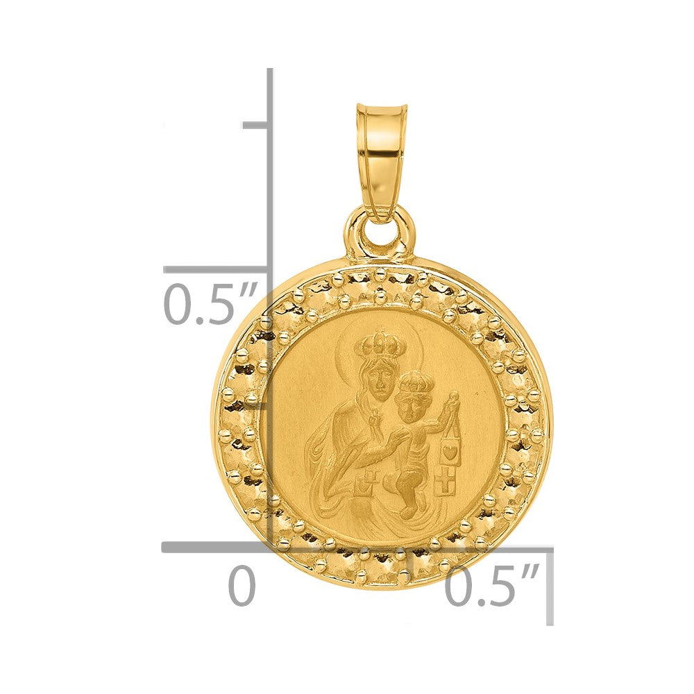 14K Hollow Our of Mt Carmel Medal