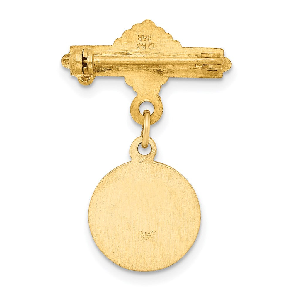 14k Our of Guadalupe Medal Pin