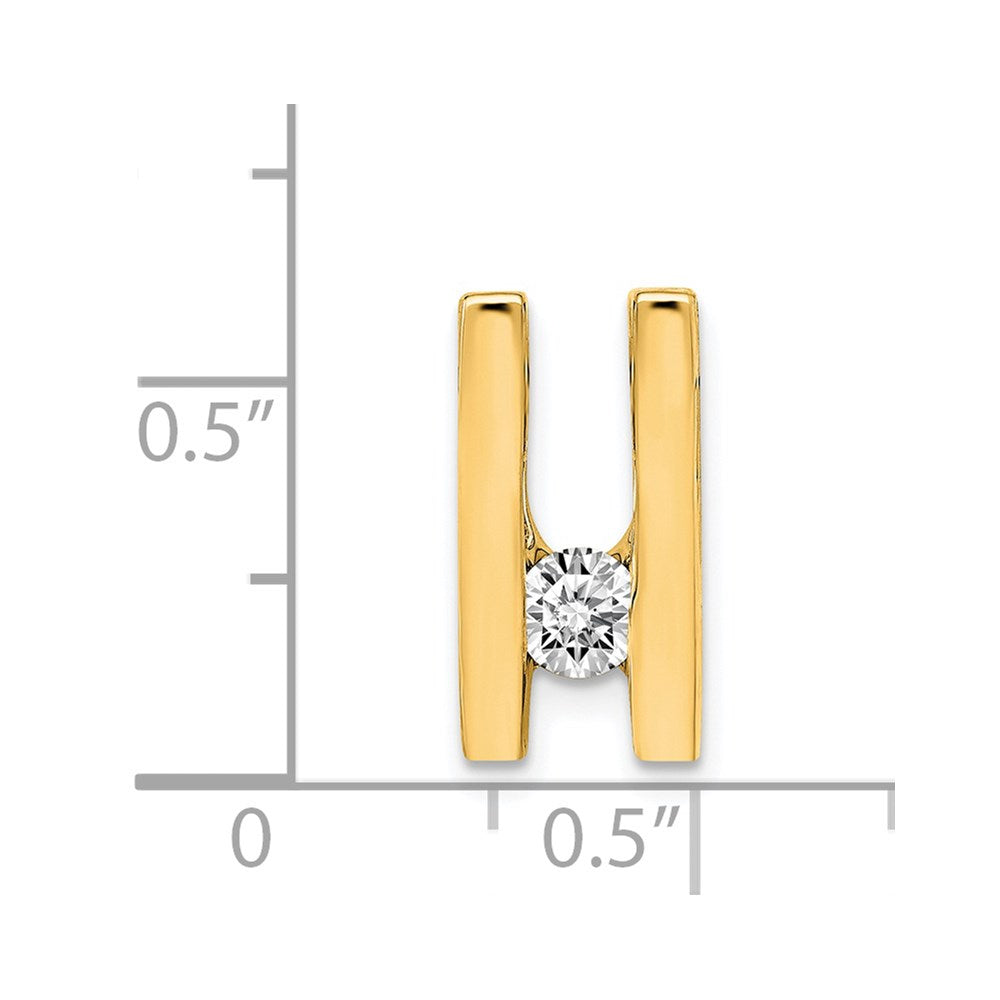 14k AAA 4.1mm Diamond Slide