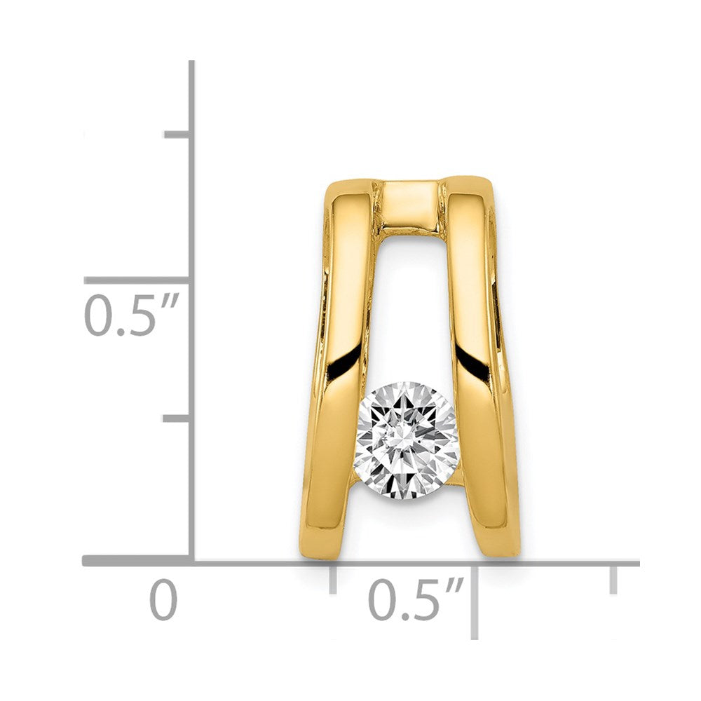 14k AA 5.25mm Diamond Slide