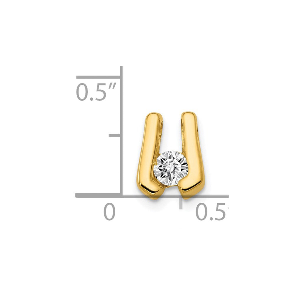 14k VS 3.75mm Diamond Slide