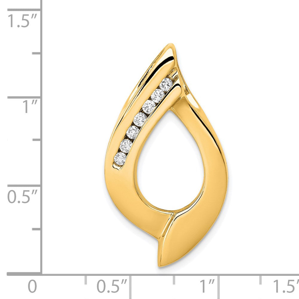 14k Holds 7-1.9mm stones, AA Diamond Slide