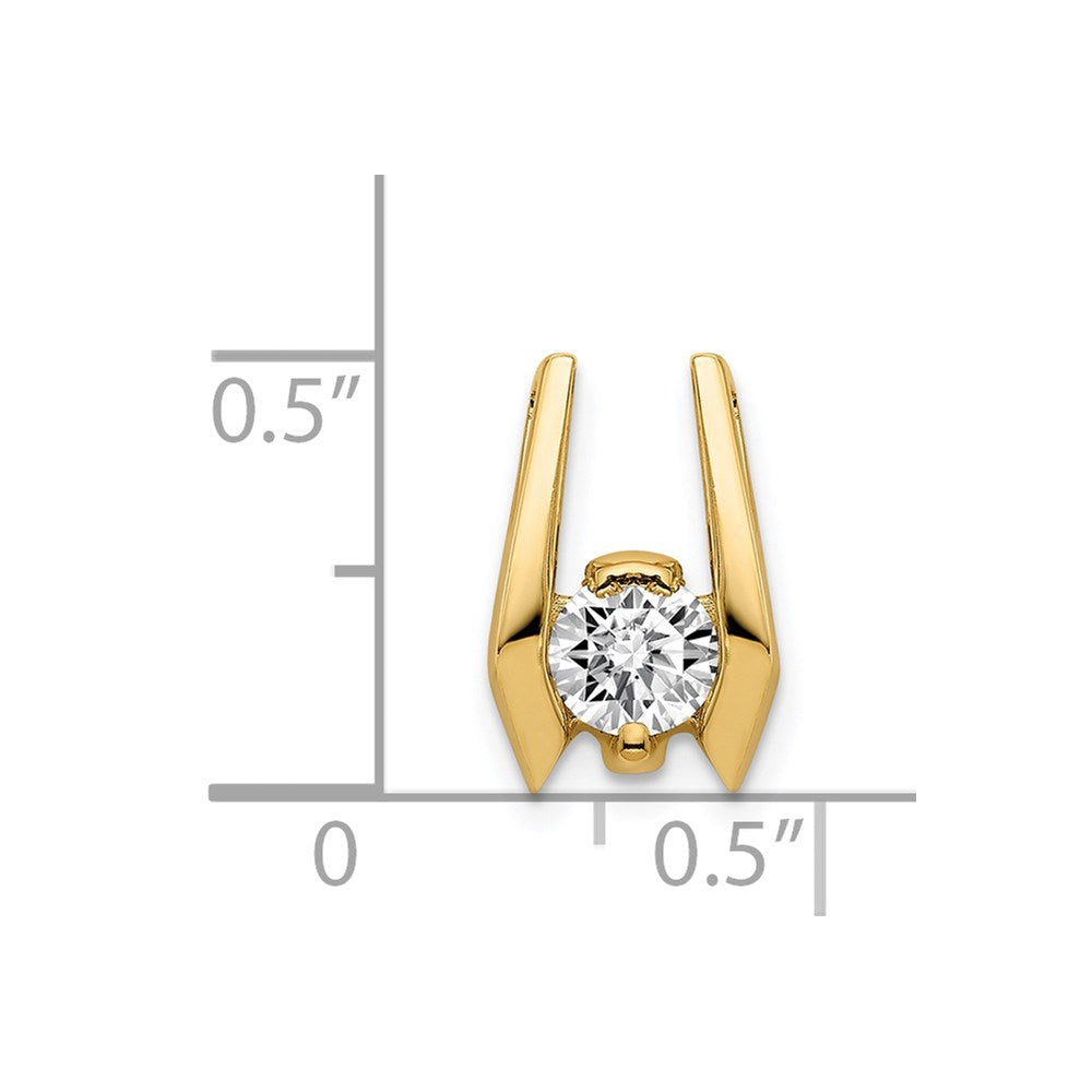 14k 4.75mm AA Diamond Slide