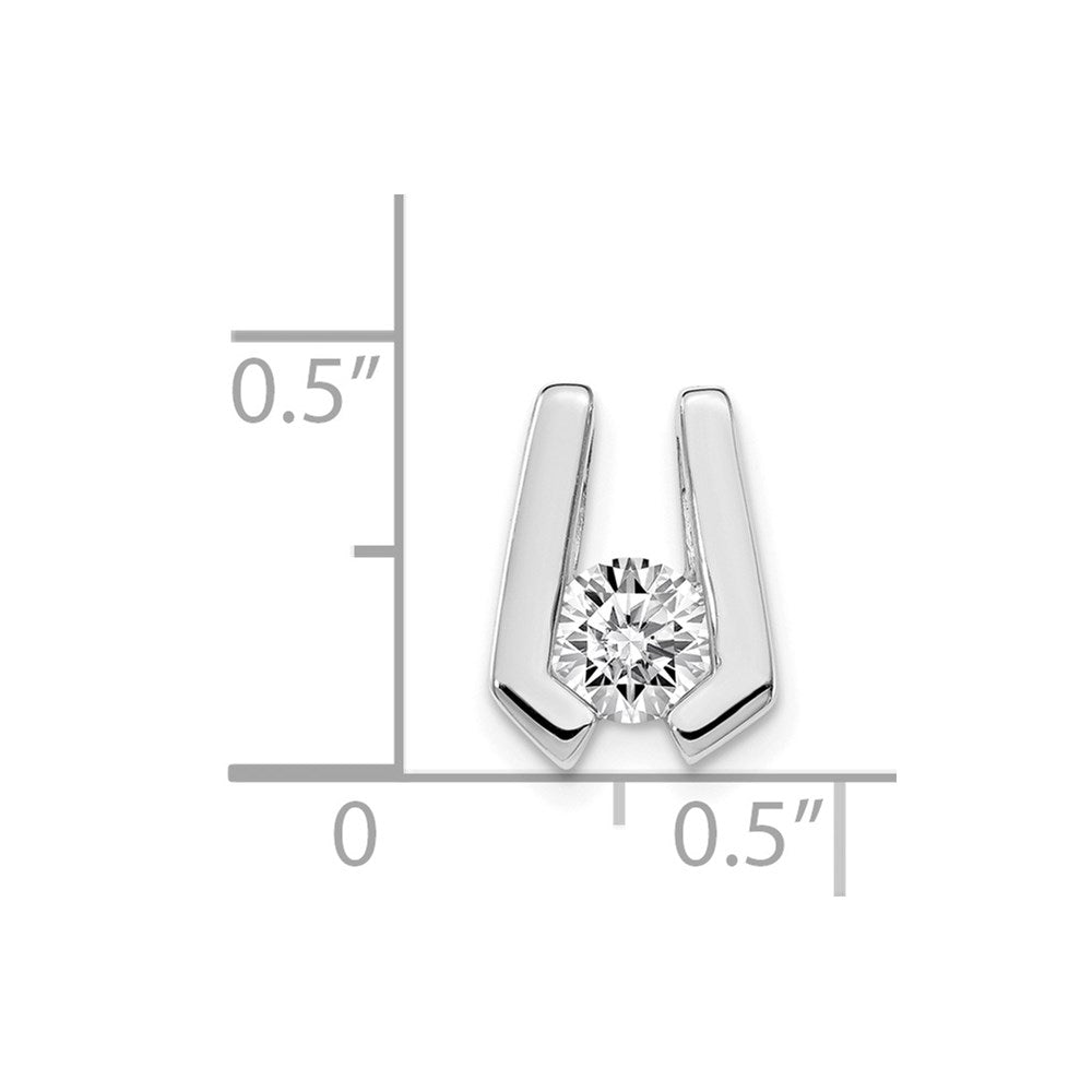 14k White Gold VS 4.5mm Diamond Slide