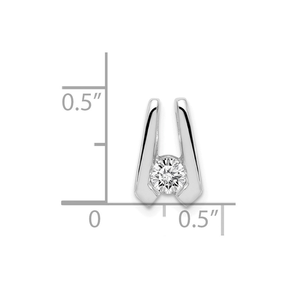 14k White Gold A 4mm Diamond Slide