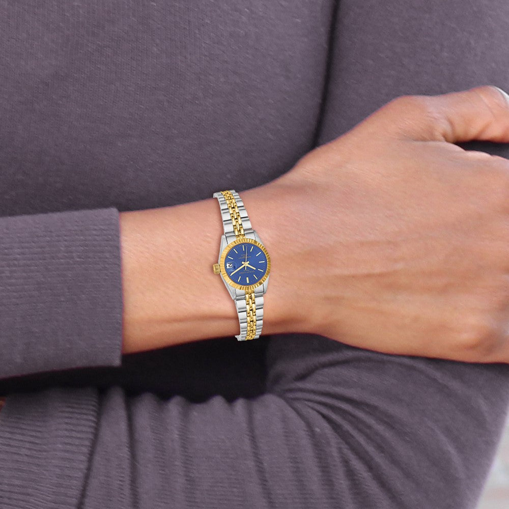 Ladies Charles Hubert Two-tone Stainless Steel Blue Dial Watch