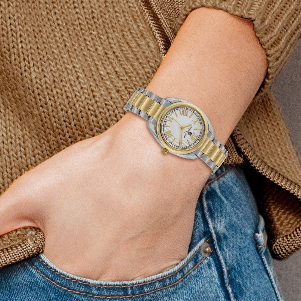 Ladies Charles Hubert Two-Tone Stainless Off-White Dial Watch
