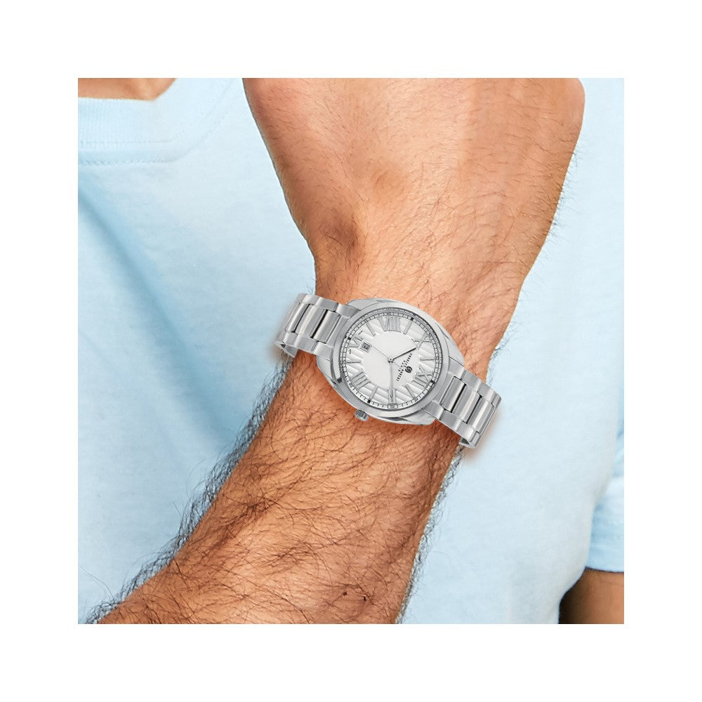Mens Charles Hubert Stainless Steel Off-White Dial Watch