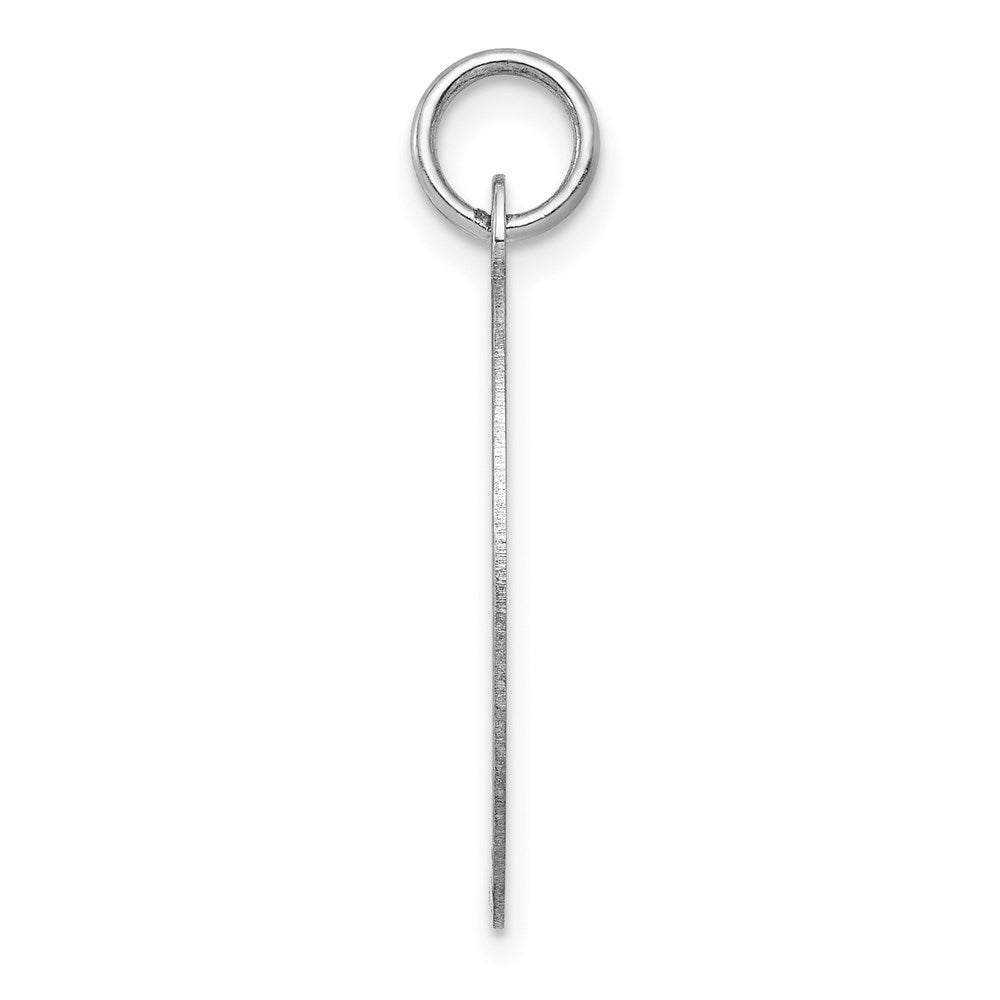 14k White Gold Plain .035 Gauge Oval Engravable Disc Charm