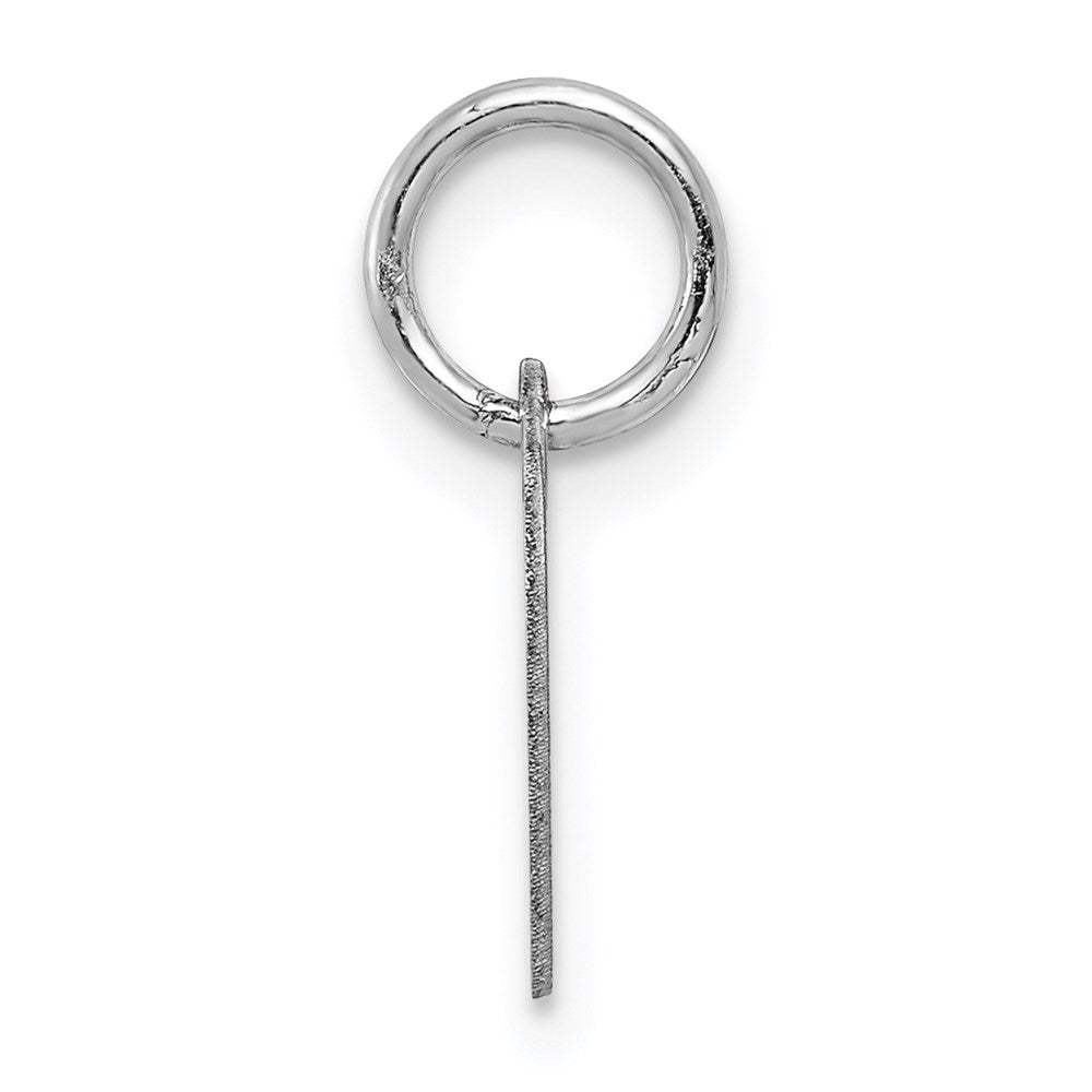 14k White Gold Plain .009 Gauge Engravable Heart Charm