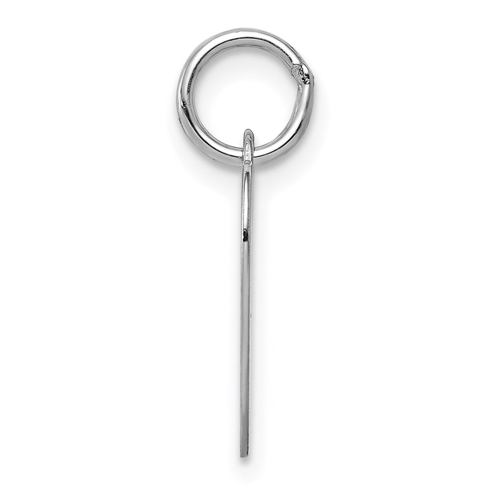 14k White Gold Plain .011 Gauge Engravable Heart Charm