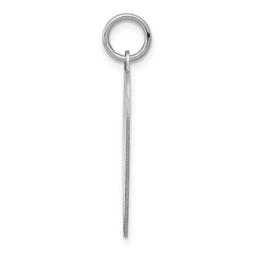 14k White Gold Plain .018 Gauge Engravable Heart Charm