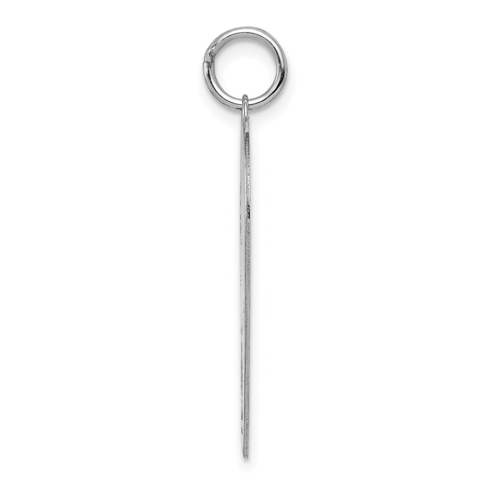 14k White Gold Plain .013 Gauge Engravable Heart Charm