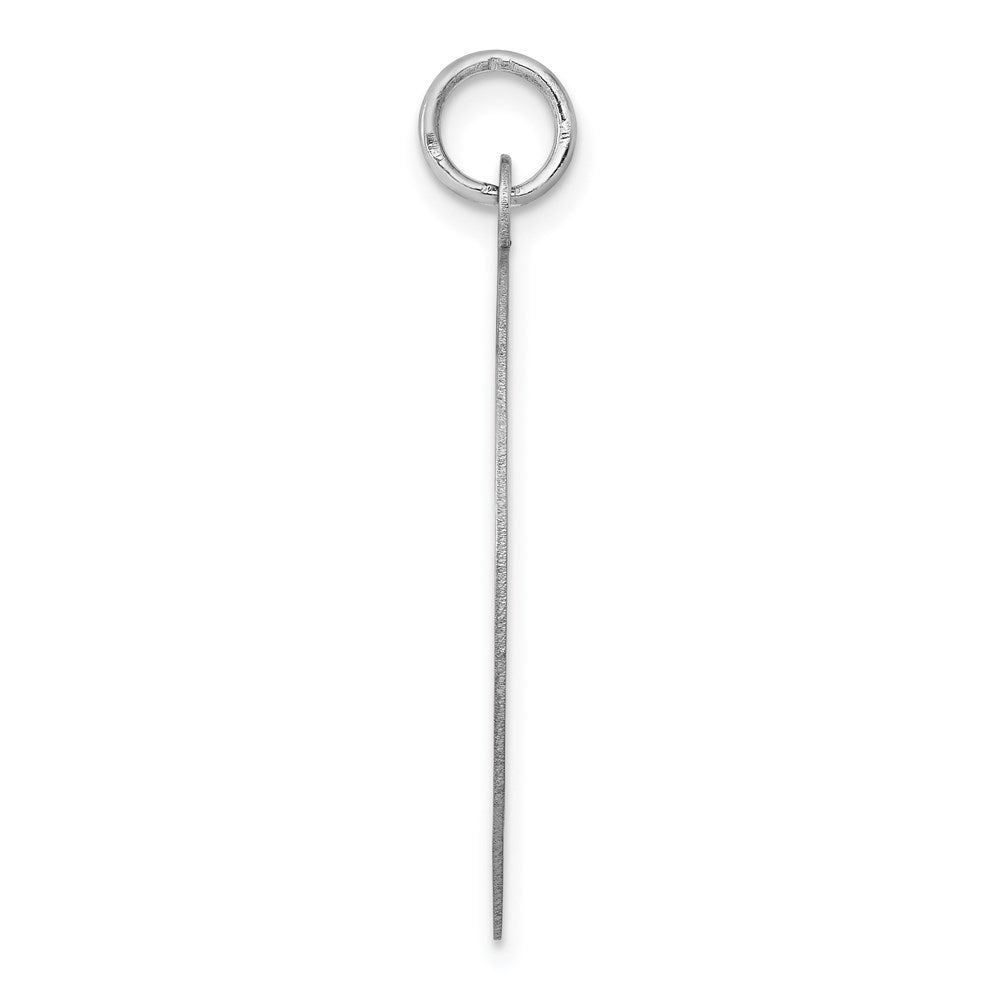 14k White Gold Plain .035 Gauge Round Engravable Disc Charm