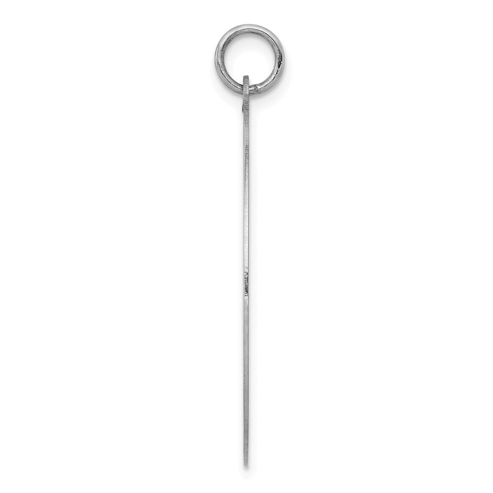 14k White Gold Plain .013 Gauge Round Engravable Disc Charm