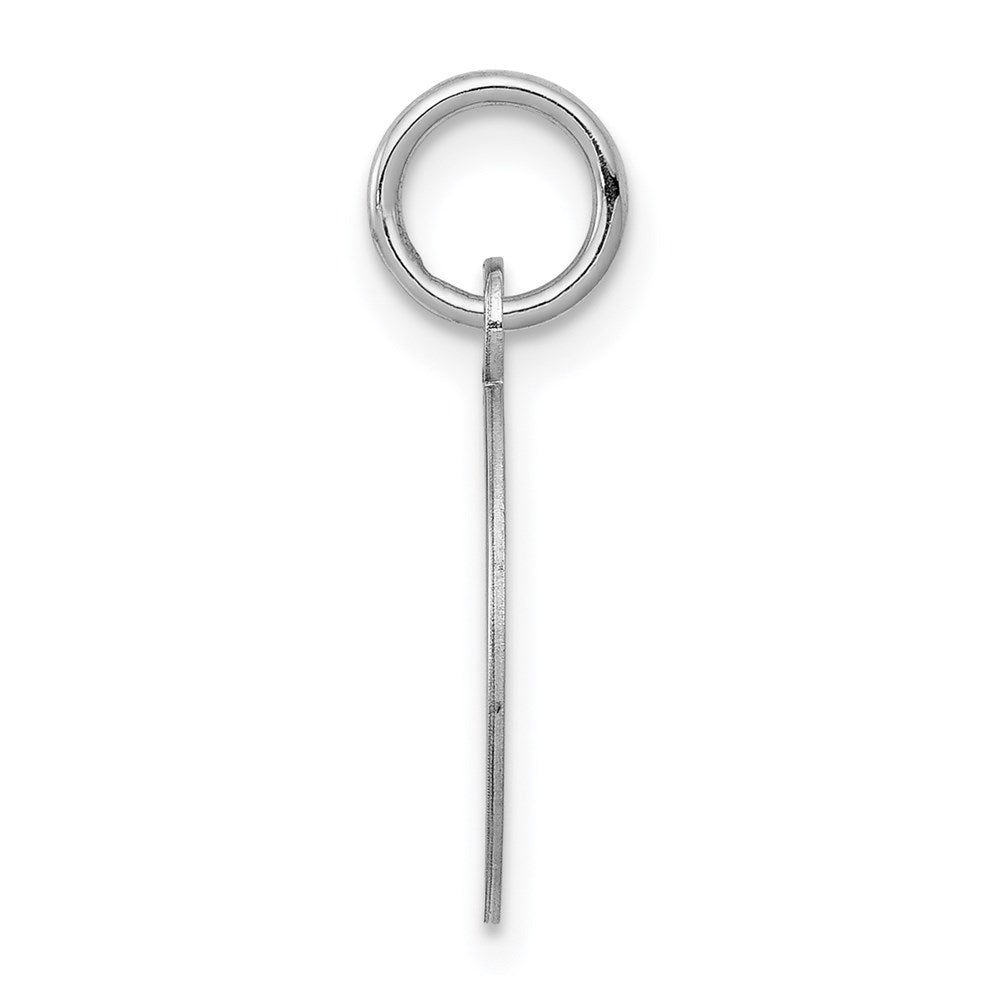 14k White Gold Plain .011 Gauge Round Engravable Disc Charm