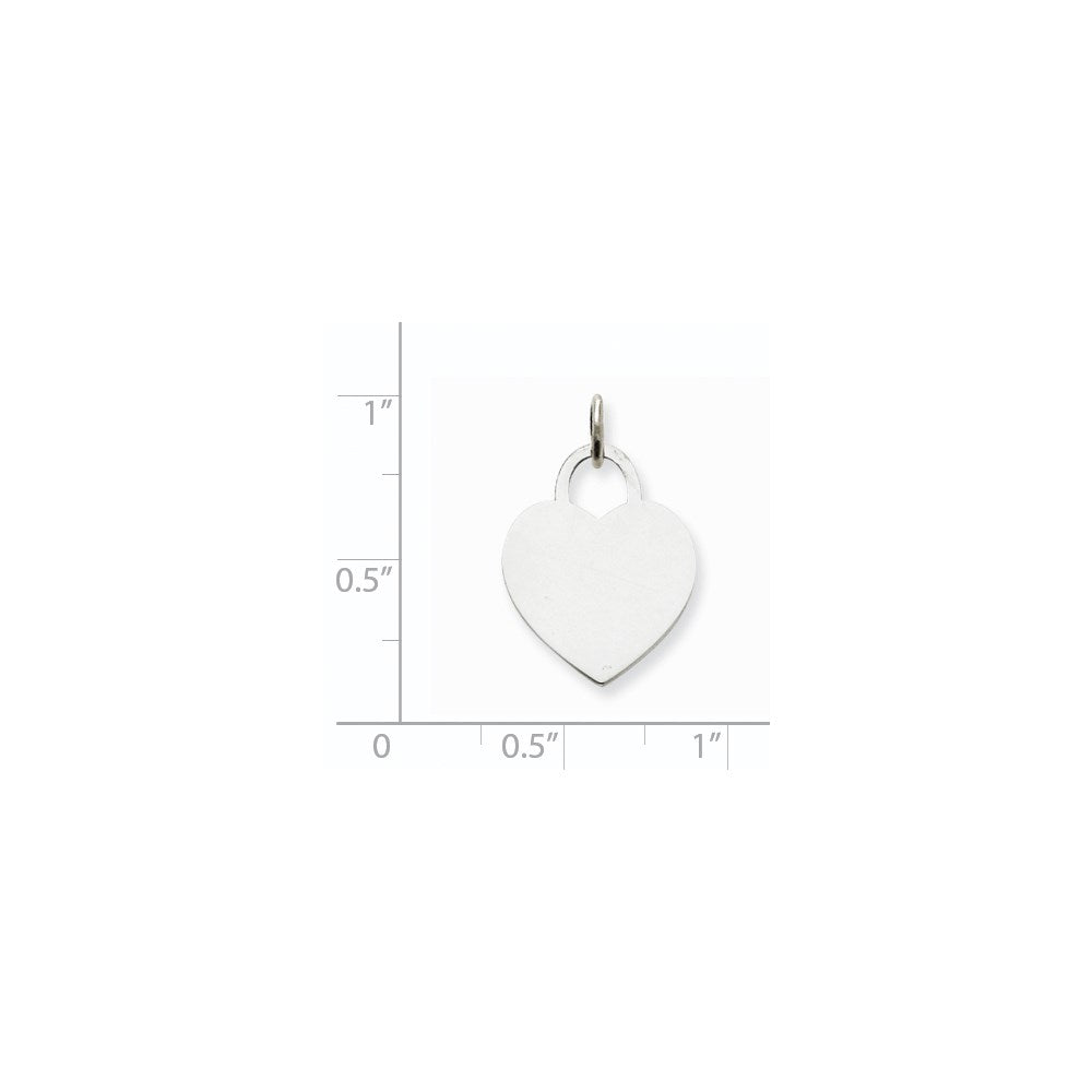 14k White Gold Medium Engravable Heart