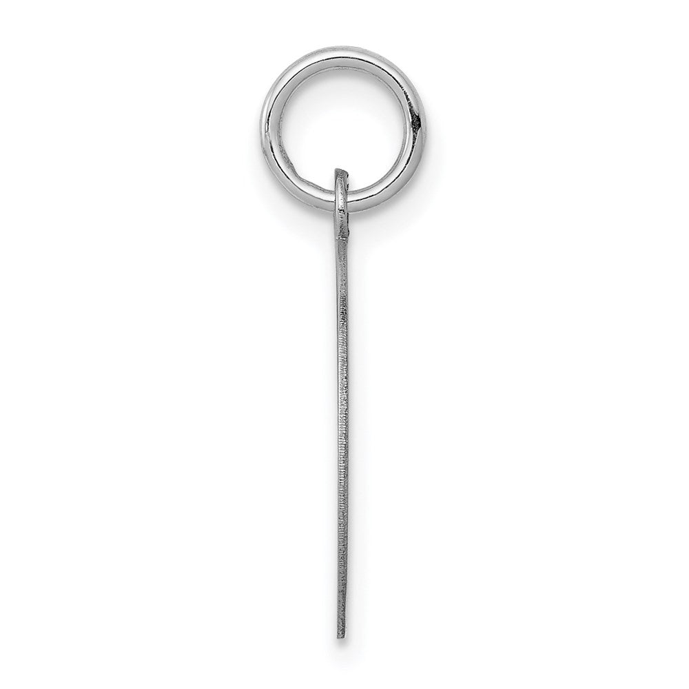 14k White Gold Plain .011 Gauge Circular Engravable Disc Charm