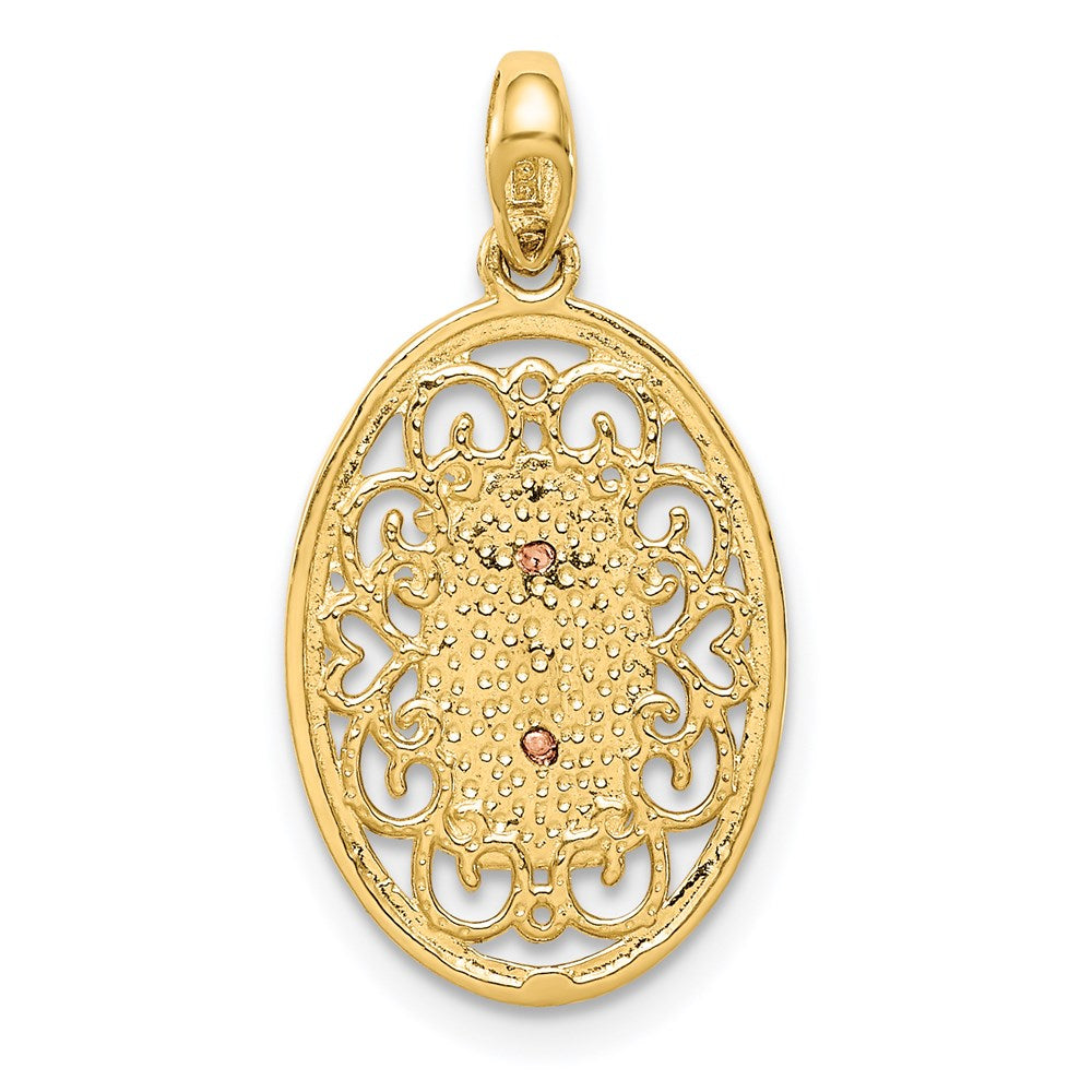 14K Two-tone Our of Guadalupe Pendant