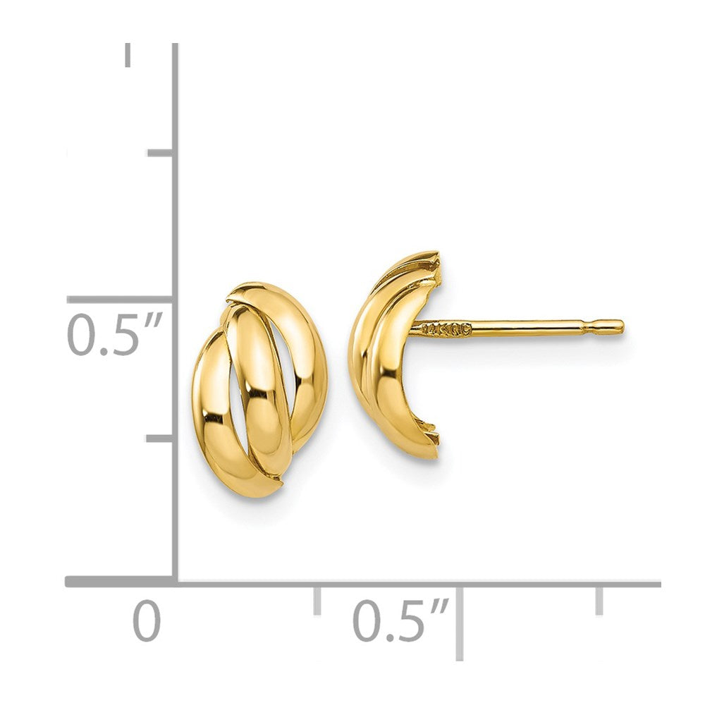 14k Polished Fancy Post Earrings