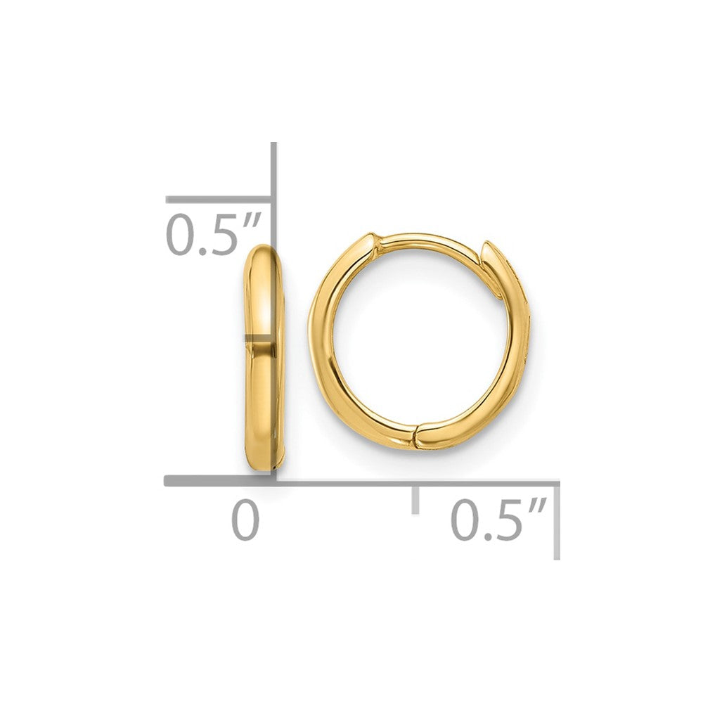14K Hinged Hoop Earrings