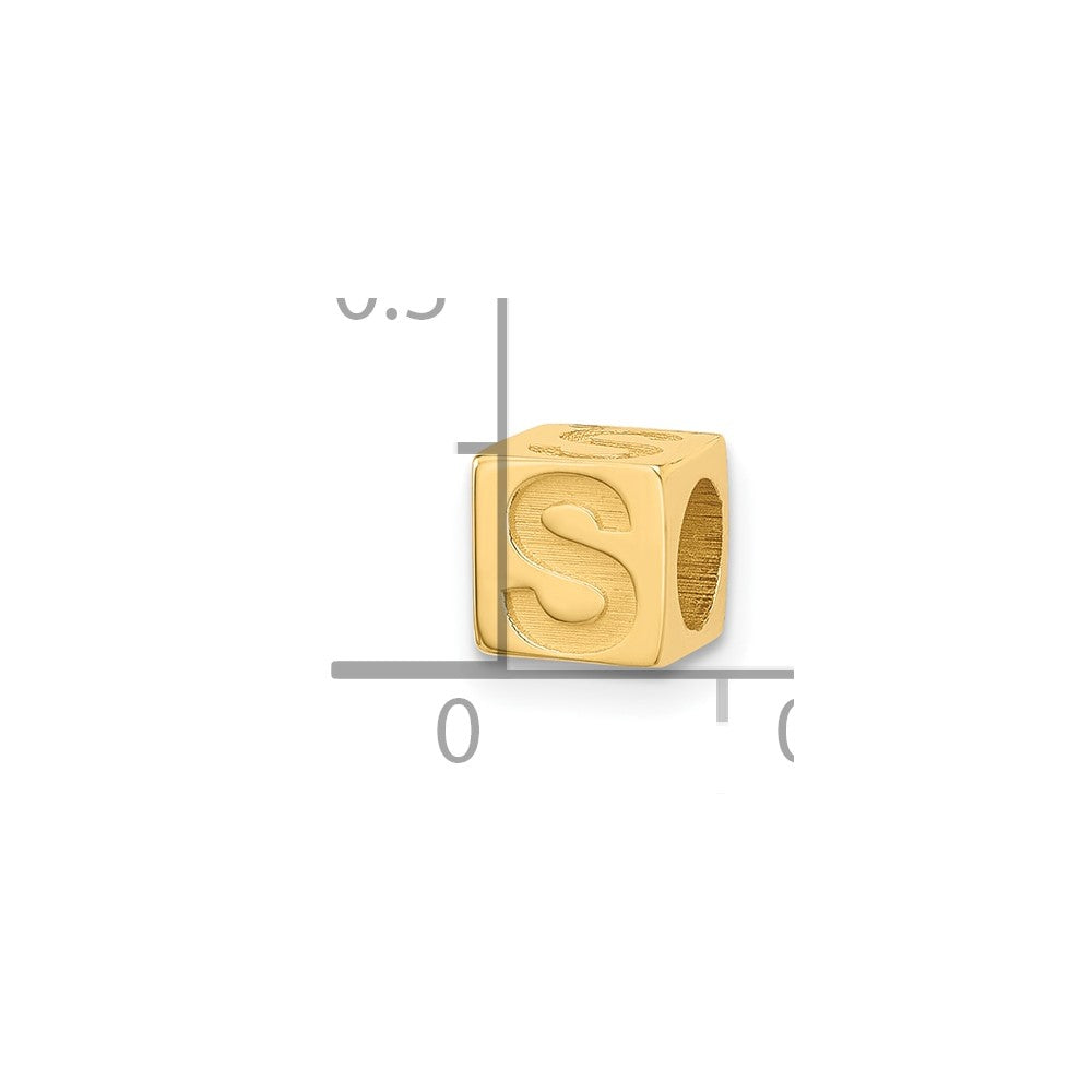 14ky Alphabet Bead Letter S