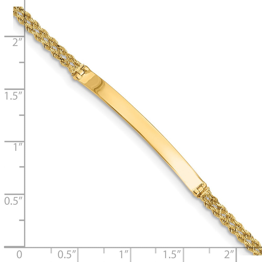 14k Two Strand Rope ID Bracelet