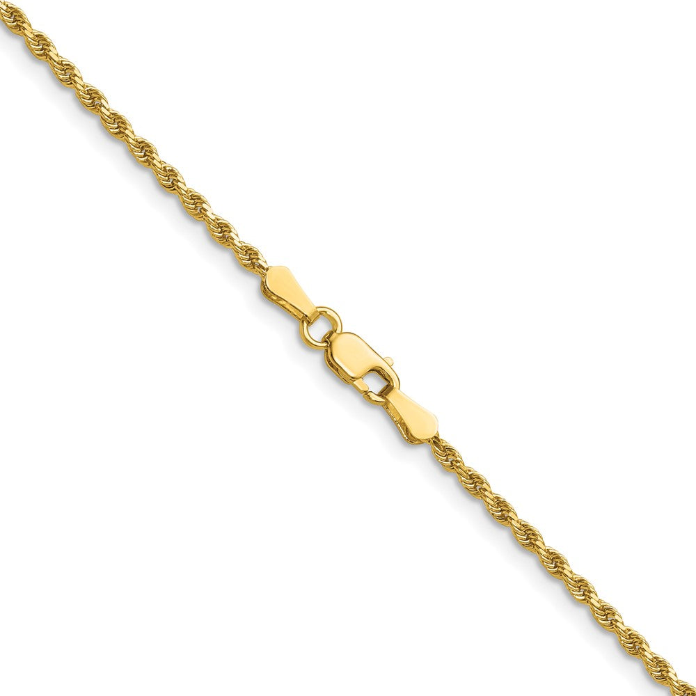 14K 36 inch 1.75mm Diamond-cut Rope with Lobster Clasp Chain