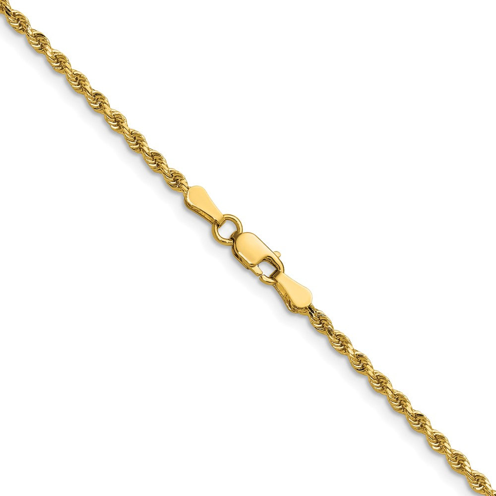 14K 28 inch 2mm Diamond-cut Rope with Lobster Clasp Chain