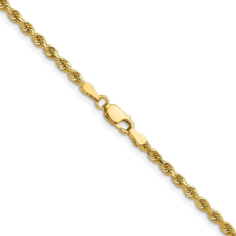 14K 22 inch 2.75mm Diamond-cut Rope with Lobster Clasp Chain