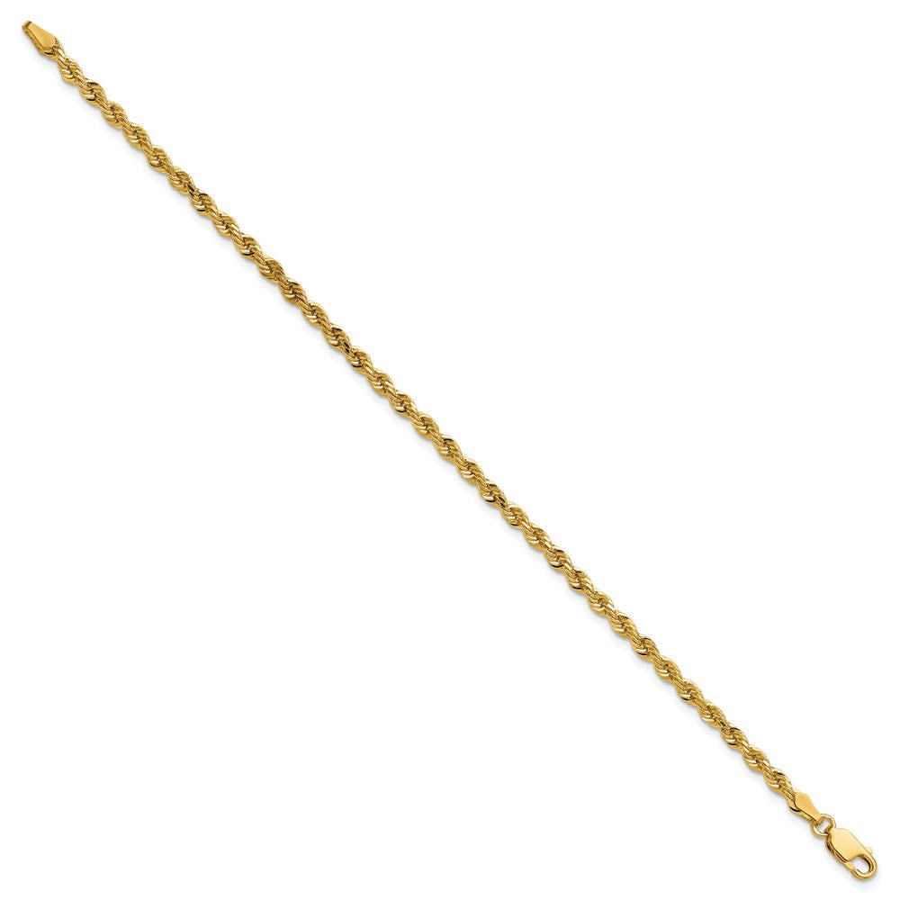 14k 3mm D/C Rope with Lobster Clasp Chain