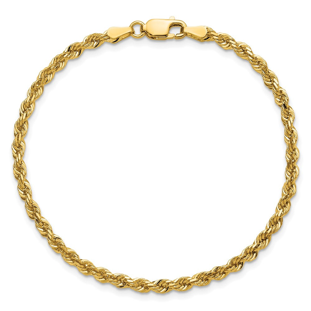 14k 3mm D/C Rope with Lobster Clasp Chain