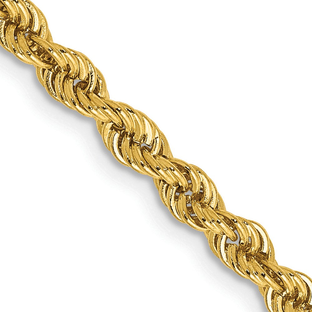 14K 28 inch 3mm Regular Rope with Lobster Clasp Chain