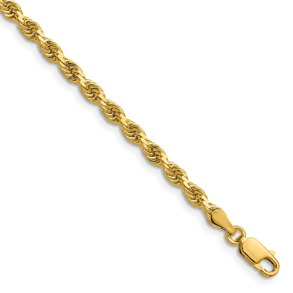 14K 28 inch 3.75mm Diamond-cut Rope with Lobster Clasp Chain