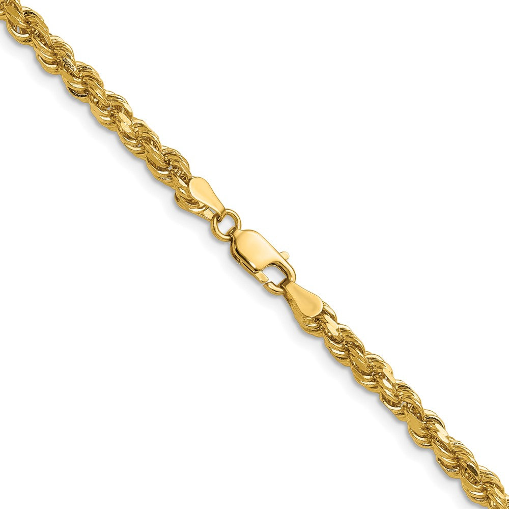 14K 18 inch 4mm Diamond-cut Rope with Lobster Clasp Chain